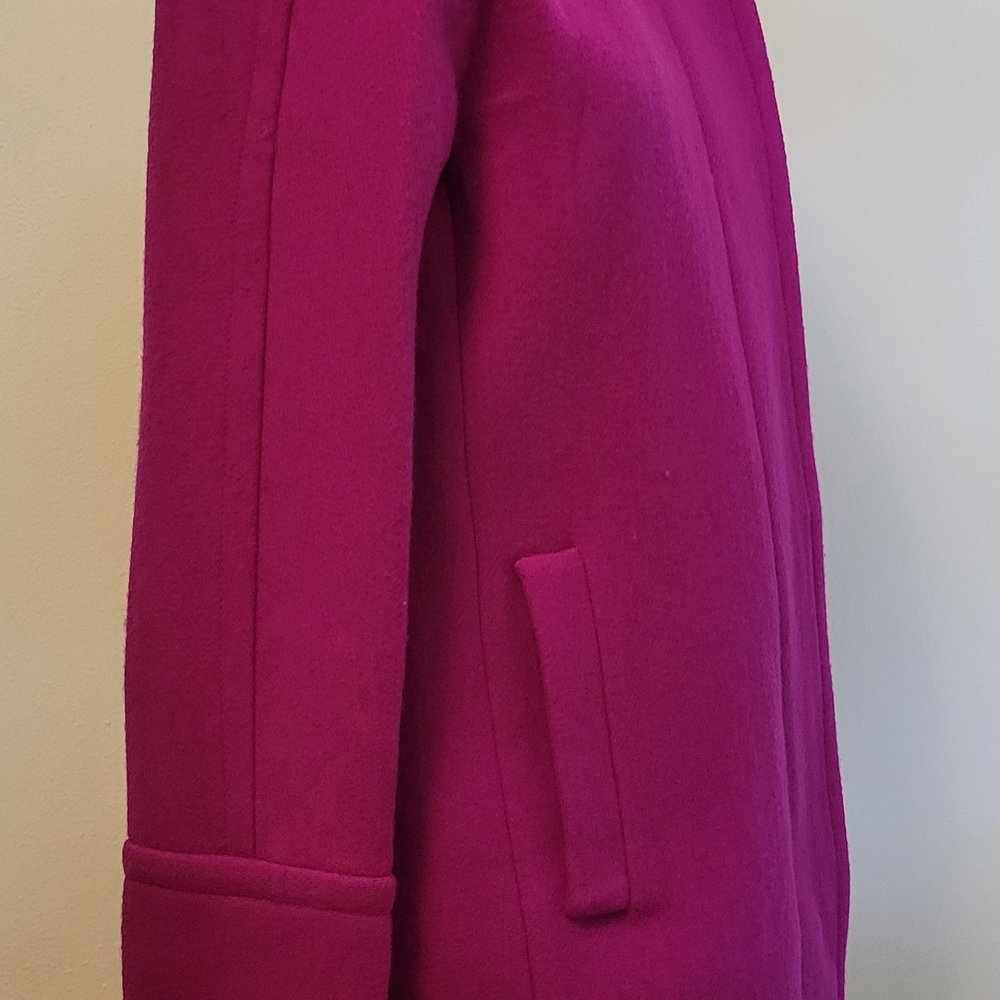 J. Crew Women's Fuchsia Wool Pea Coat 2 NWT - Picture 6 of 6